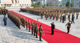 Kim Jong-un y el ejército de Corea del Norte. Foto: Reuters.