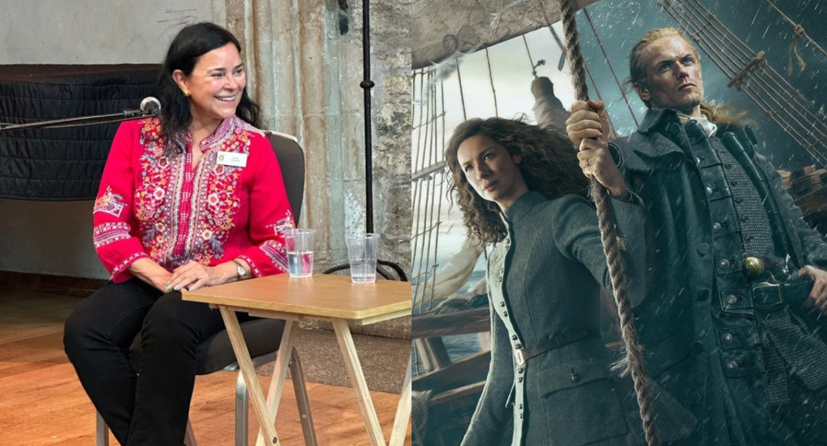 Diana Gabaldon apareció en un capítulo de Outlander. Fotos: Instagram.