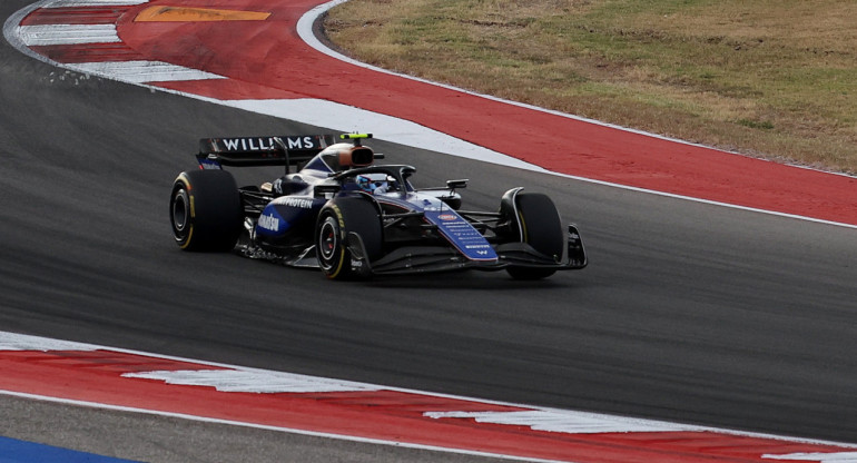 Franco Colapinto en el Gran Premio de Estados Unidos. Foto: Reuters