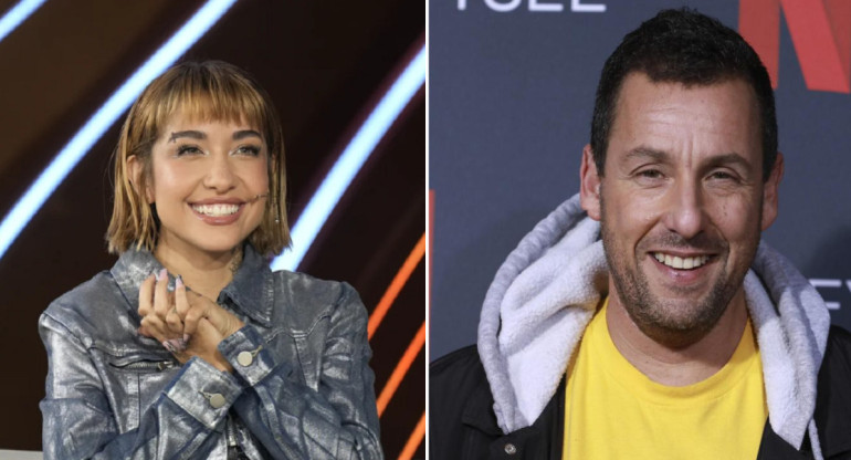 María Becerra y Adam Sandler. Fotos: Instagram.