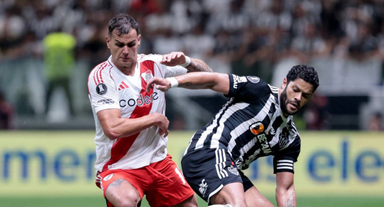 Atlético Mineiro ante River en la Copa Libertadores 2024. Foto: Reuters.