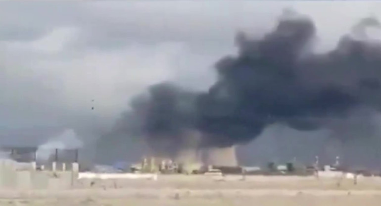 Incendio en Karaj, Irán. Foto: captura de video