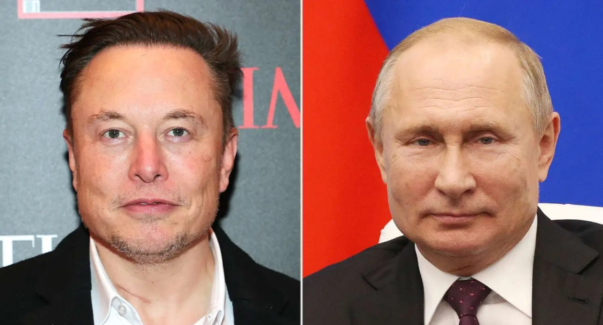 Elon Musk y Vladimir Putin.