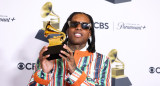 Lil Durk en una entrega de los premios Grammy en Los Ángeles. Foto: Reuters.