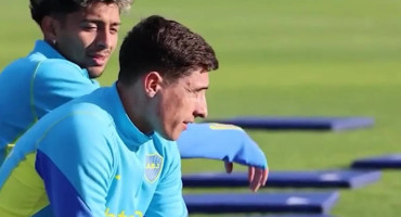 Cristian Medina y Miguel Merentiel. Foto: prensa Boca