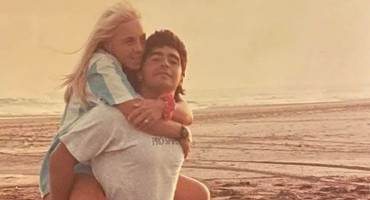 Diego Maradona y Claudia Villafañe. Foto: familia Maradona