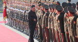 Kim Jong Un con el Ejército de Corea del Norte. Foto: Reuters.