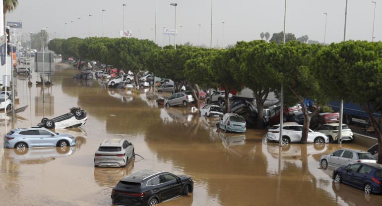 Inundaciones en Valencia, España. Foto: EFE.