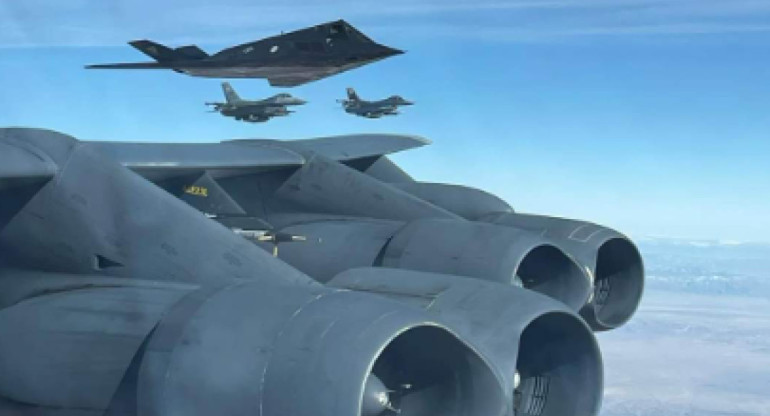 Los bombarderos B-52. Foto: X.