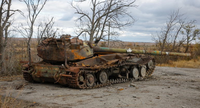 Guerra Rusia-Ucrania; tanques de guerra. Foto: Reuters.