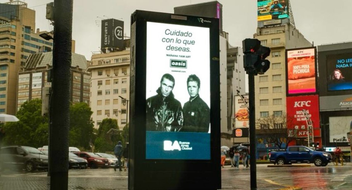 Anuncio de Oasis en Buenos Aires, Argentina. Foto: Instagram Oasis.