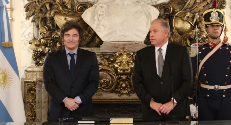 Gerardo Werthein y Javier Milei. Foto: Presidencia.