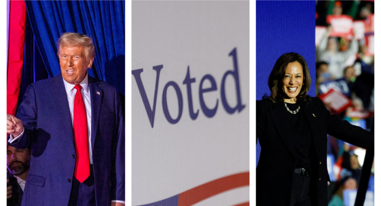 Donald Trump, Kamala Harris, elecciones en Estados Unidos. Foto: Reuters.