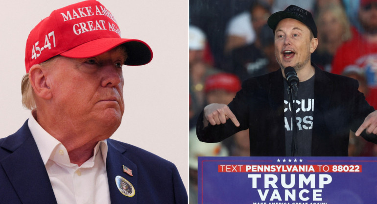 Donald Trump y Elon Musk. Fotos: Reuters.