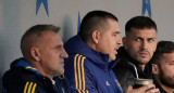 Leandro Paredes en Boca Predio junto a Raúl Cascini y Juan Román Riquelme. Foto: Instagram @bocajrs