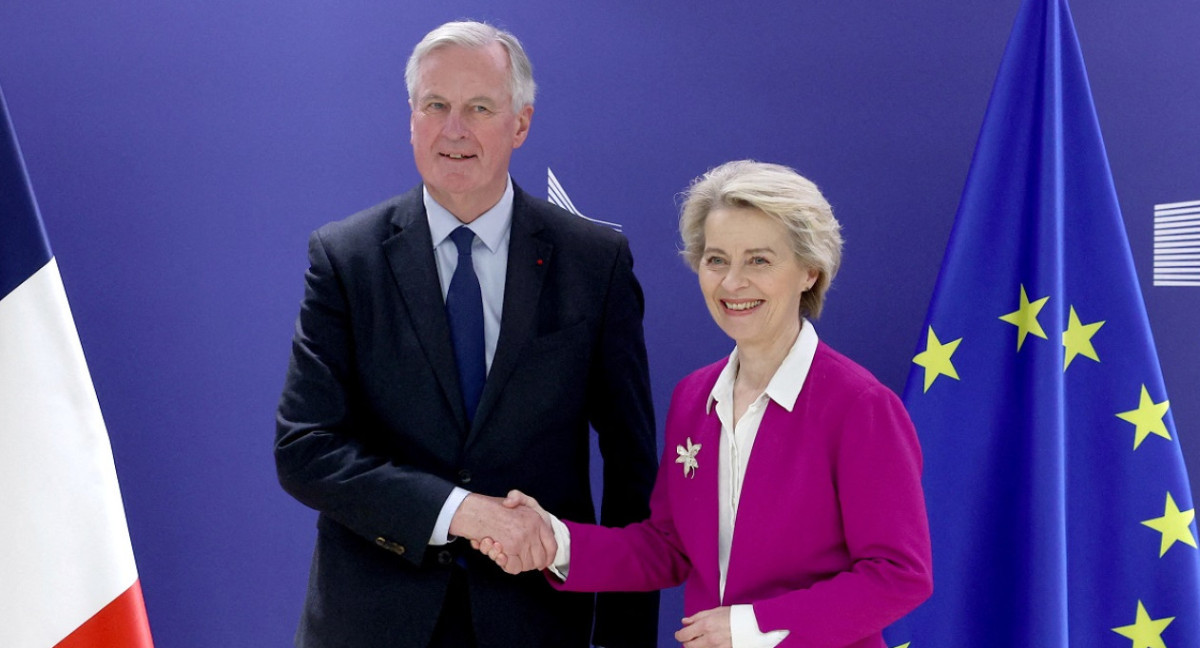 Michel Barnier y Ursula von der Leyen. Foto: Reuters.