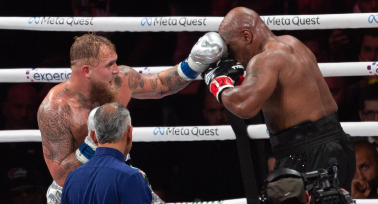 Pelea de Mike Tyson vs. Jake Paul. Foto: EFE.