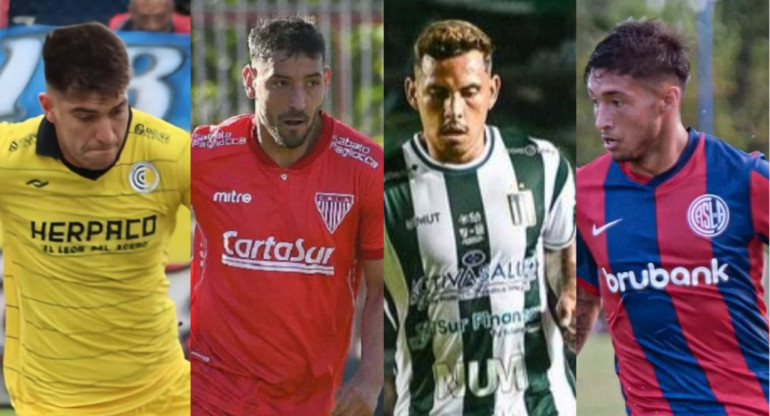 Agustín Minnicelli, Lautaro Torres, Juan Román Zarza e Ian Vera, apuntados por la Copa Potrero. Fotos: redes sociales