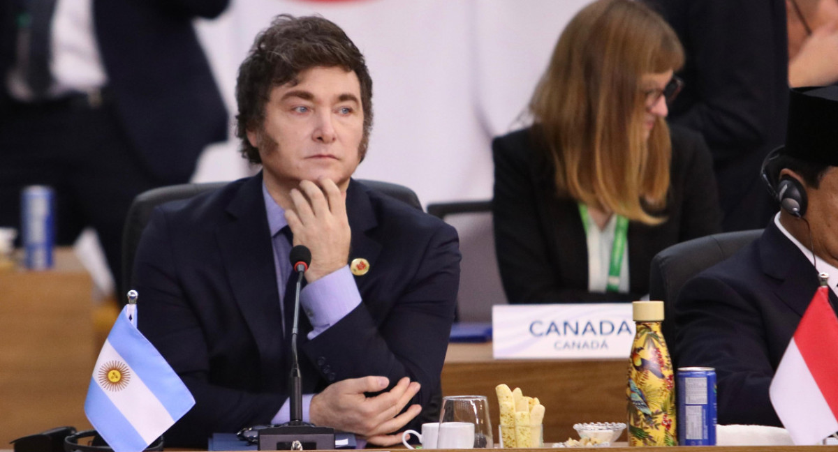 Javier Milei en la cumbre del G20. Foto: Presidencia