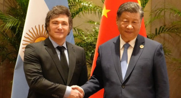 Javier Milei y Xi Jinping. Foto: Instagram JMilei.