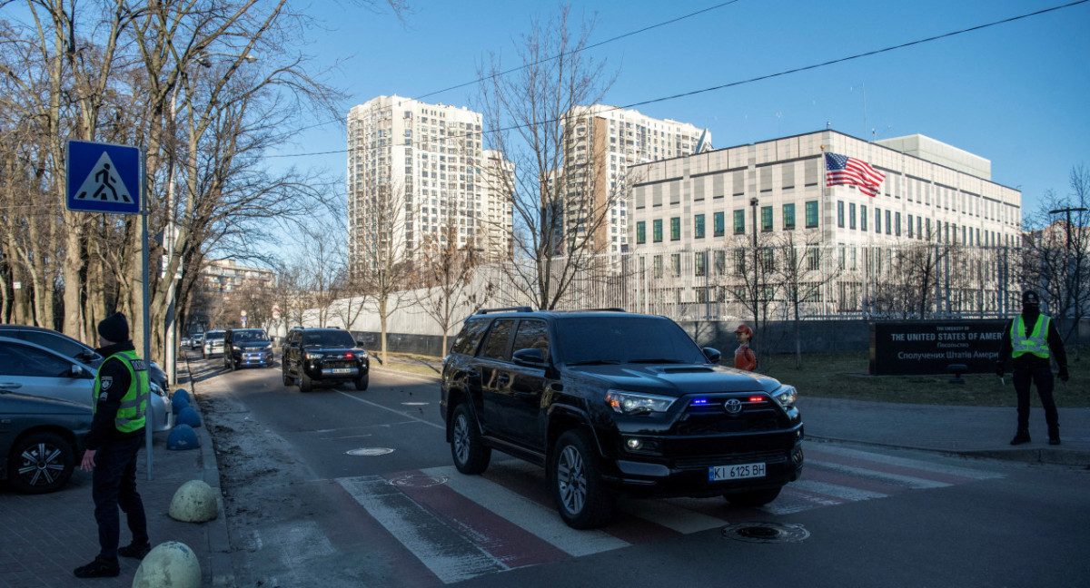 Embajada de Estados Unidos en Kiev, Ucrania. Foto: Reuters.