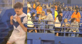 Insólita pelea viral en la platea de Vélez por una camiseta de Bouzat. Fotos: Capturas video.