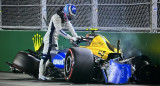 Franco Colapinto y un choque en el Gran Premio de Las Vegas. Foto: Captura.