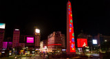 El Obelisco durante la época navideña. Foto: Buenos Aires Ciudad.