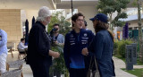 Franco Colapinto con Flavio Briatore. Foto: X Thomas Maher.