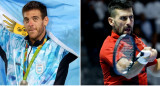 Juan Martín Del Potro y Novak Djokovic. Fotos: NA - Reuters.