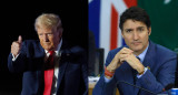 Donald Trump y Justin Trudeau. Foto: EFE.