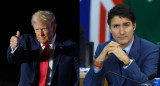 Donald Trump y Justin Trudeau. Foto: EFE.