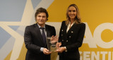 Javier Milei junto a Lara Trump en la previa de la CPAC Argentina. Foto: Presidencia.