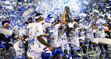 Los festejos de Vélez Sarsfield, campeón de la Liga Profesional 2024. Foto: Reuters.