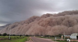 La nube de tierra en Santiago del Estero. Foto: X @davidcorreatv.