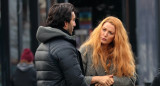 Blake Lively y Justin Baldoni en el set de It end with Us. Foto: pagesix