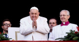 El Papa Francisco pronuncia su tradicional discurso Urbi et Orbi del día de Navidad en el Vaticano. Foto: Reuters.