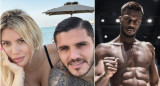 Keita Baldé, Wanda Nara y Mauro Icardi. Fotos: Instagram.