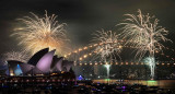 Fuegos artificiales en Sidney, Australia. Foto: EFE.