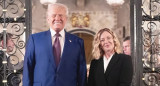 Donald Trump, presidente electo de los Estados Unidos, junto a Giorgia Meloni, primera ministra de Italia. Foto: Reuters.