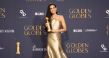 Demi Moore posa con el premio a la Mejor Interpretación Femenina por la película "La sustancia". Foto: Reuters.