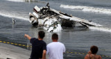 La avioneta quedó destrozada en el mar de Ubatuba. Foto: Reuters.