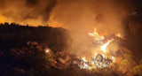 Incendio en Tandil. Foto: Portal El Eco