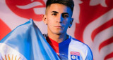 Thiago Almada presentado el Lyon. Foto: @OL