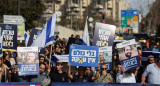 Protestas en Israel contra el alto al fuego en Gaza. Foto: Reuters