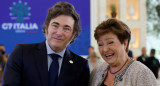 Javier Milei con Kristalina Georgieva, directora del FMI. Foto: NA