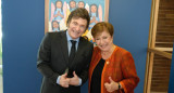 Javier Milei con Kristalina Georgieva, directora del FMI. Foto: NA