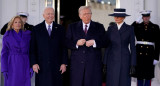 El look de Melania Trump en la asunción presidencial. Foto REUTERS