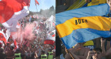 Hinchas de River y Boca. Fotos: Instagram @riverplate y @bocajrs