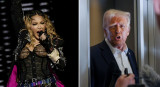 Madonna y Donald Trump. Fotos: NA-Reuters/Pilar Olivares - Reuters/Leah Millis